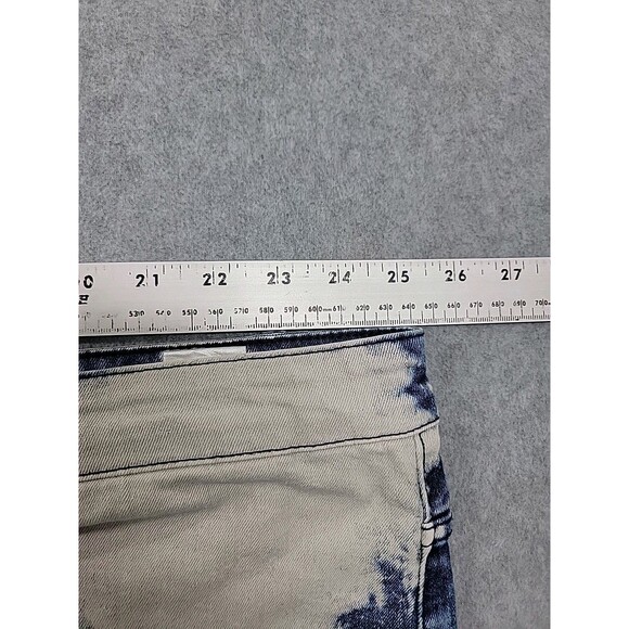 1738 Dynasty Jeans Mens 48 52x31 Moto Blue Bleach High Stretch Distressed Y2K - Picture 7 of 15